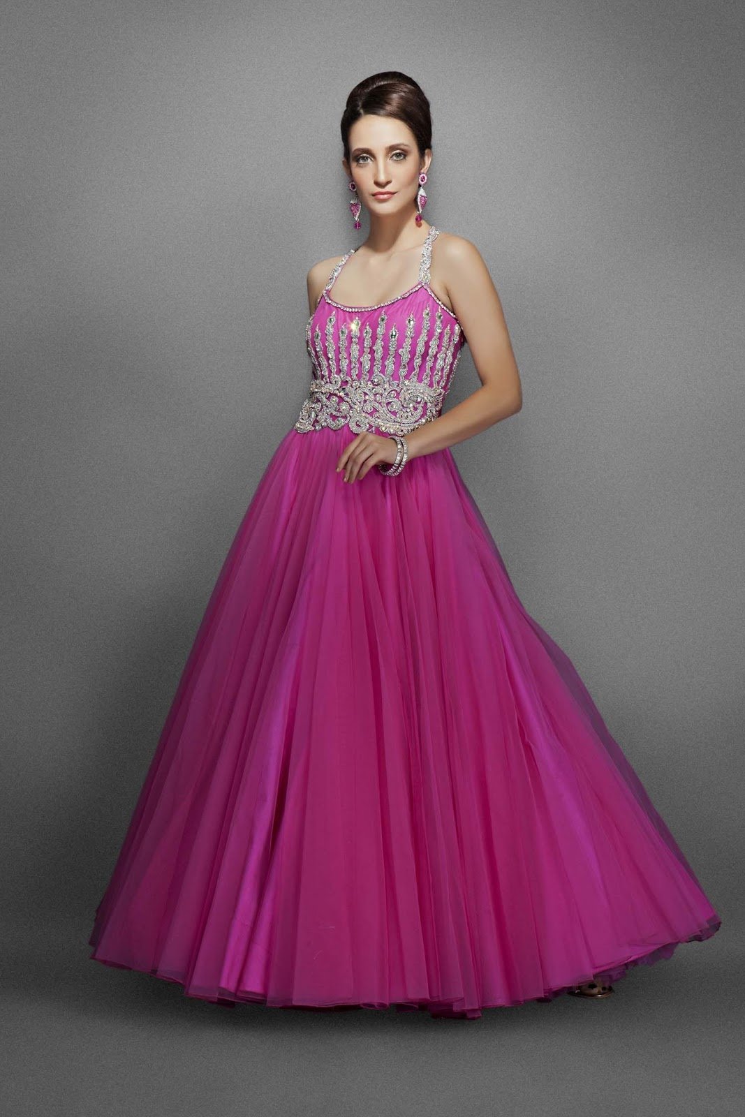 gaun dress pink