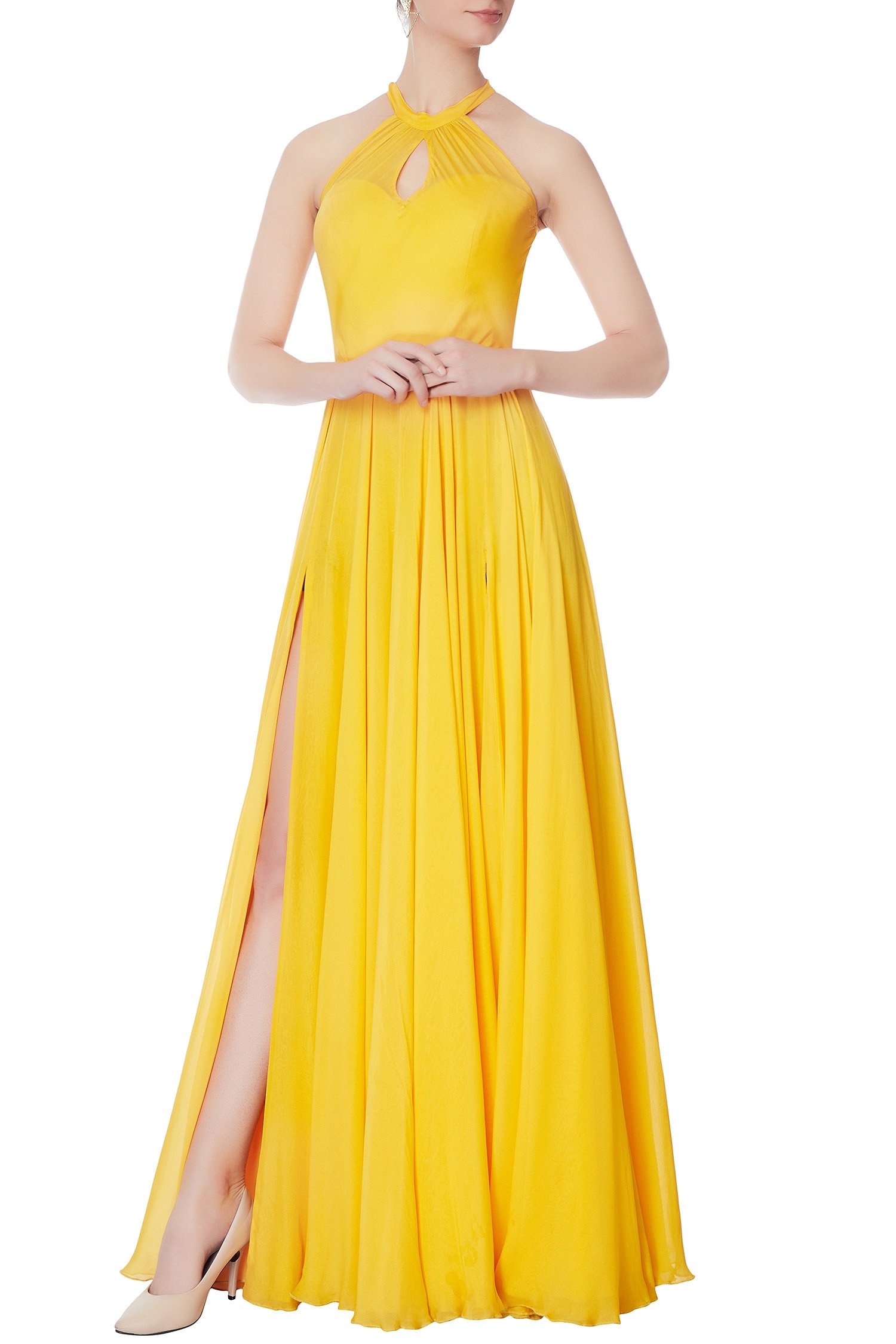 Yellow Halter Gown 2024