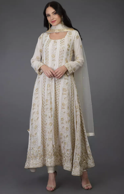 chikankari anarkali suit online