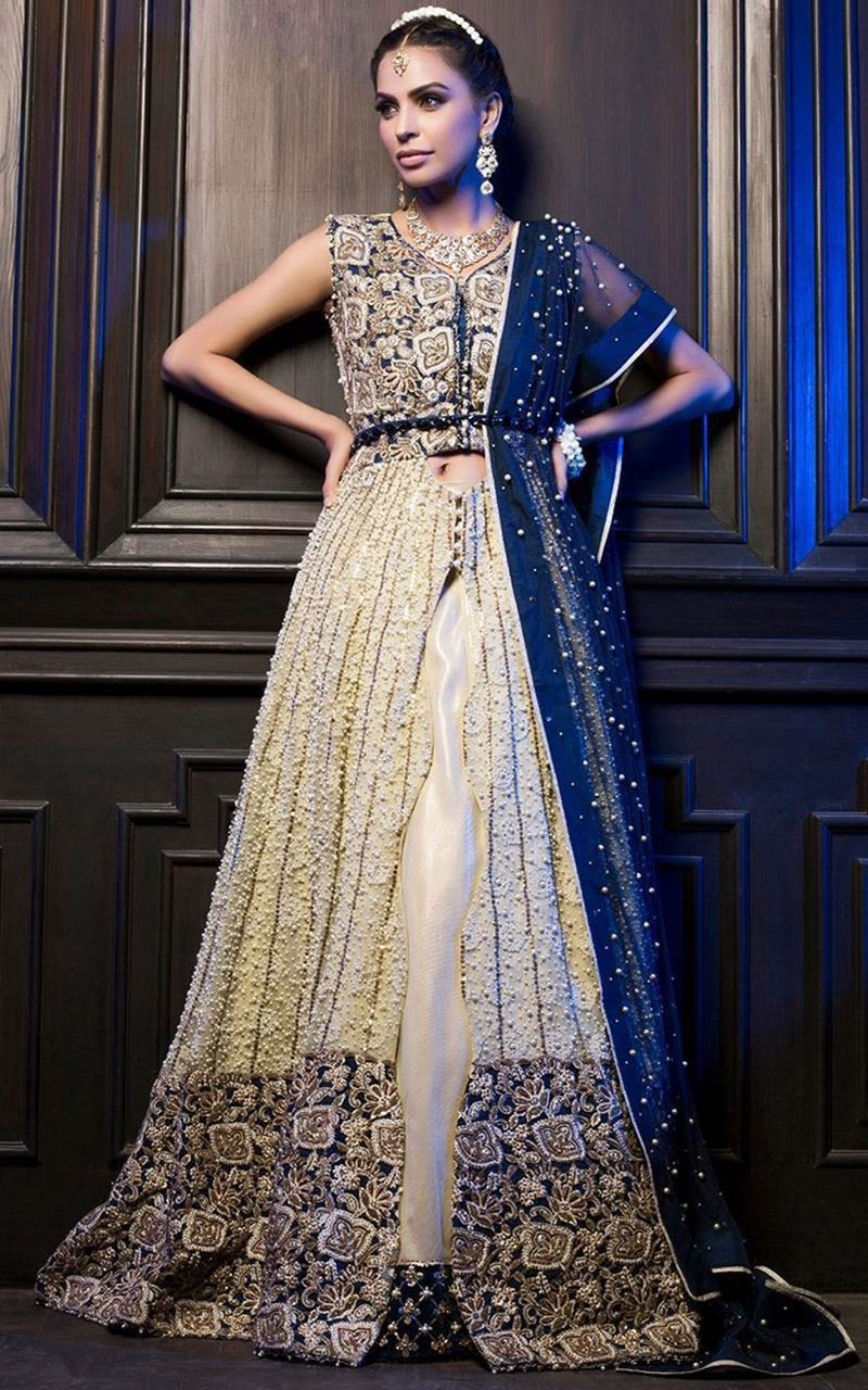 long gown lehenga