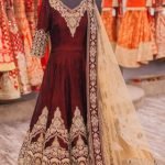 Deep Wine Micro Velvet Anarkali