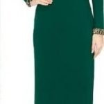 Teal crusted jewel gown