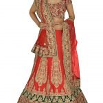 Zari Embroidered Red Rani Lehenga