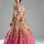 Pink Net Lehenga