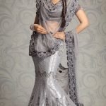 Black/Grey Lehenga Sari