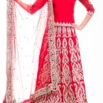 Deep Red Kasab Work Bridal Lehenga