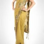 Sari With Rhinestone And Sequine Border
