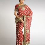Saree with Goli print border