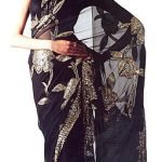 Black Net Sari