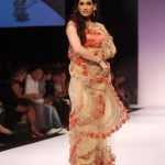 Coffee Beige Net Sari with Brocade Blouse