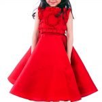 Red Ruffle Detailed Dress