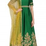 Emerald Green Dori and Sequins Embroidered Anarkali Set
