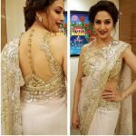 Madhuri Dixit in A Off White Sari