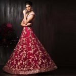 Maroon Color Embroidered Gown
