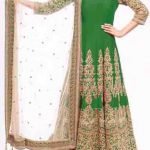 Parrot Green Anarkali