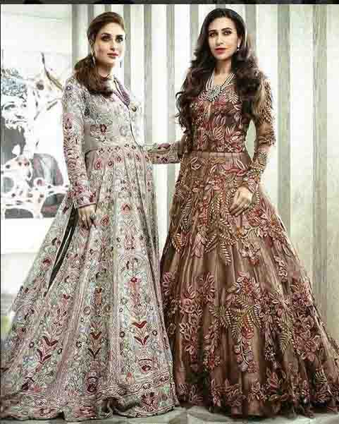 Karishma Kapoor Pink Colour Soft Net Embroidery Work Designer Unstitched  Gown | Gowns, Indian dresses, Fancy suit