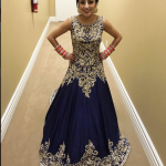 Royal Blue Trail Gown