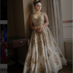 White Color Embroidered Gown