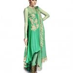 Mint Green Anarkali Suit with Zari Work