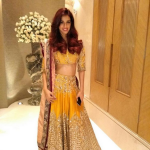 Disha Patani In Mustard yellow lehenga