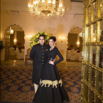 Black Color Tiger Embroidered Gown