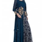 Embroidered Teal blue Sharara Suit