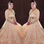 Cream Color Long Top Lehenga
