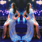 Sonakshi In Sky Blue Gown