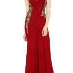 Scarlet saree gown