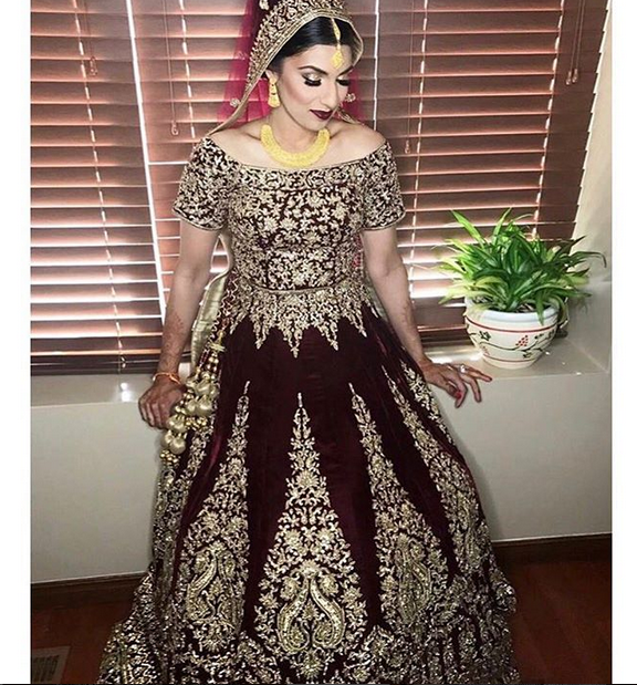 Designer, Reception, Wedding Beige and Brown color Net fabric Lehenga :  1860395