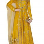 Mango Yellow Sequins Embroidered Jacket and Lehenga Set