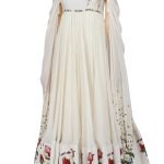 Ivory anarkali set