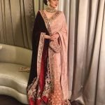 Sri Devi In Pink And Maroon Sari