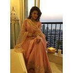 Blush Pink Chanderi silk  anarkali