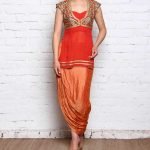 Red Kurti And Zardozi Embroidered Jacket