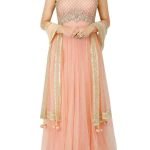 Pink Color Embroidered Anarkali