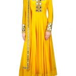 Yellow Color Embroidered Anarkali