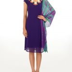 Purple Dress with embroidery Work