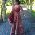 Red Color Embroidered Bridal Lehenga