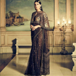 brown Color Party Wear Sari