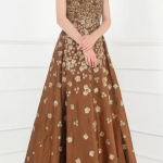 Rust Embroidered Gown
