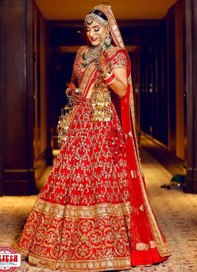 Lovely Red Colored Designer Bridal Lehenga Choli