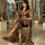 Brown Color Top With Cigarette Pant