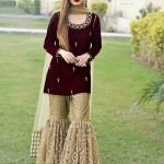 Dark Brown Color Punjabi Suit