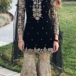 Black -Beige Color Punjabi suit