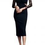 Black embroidered dress