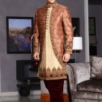 MULTICOLOR BANARASI SILK EMBROIDERED DESIGNER SHERWANI