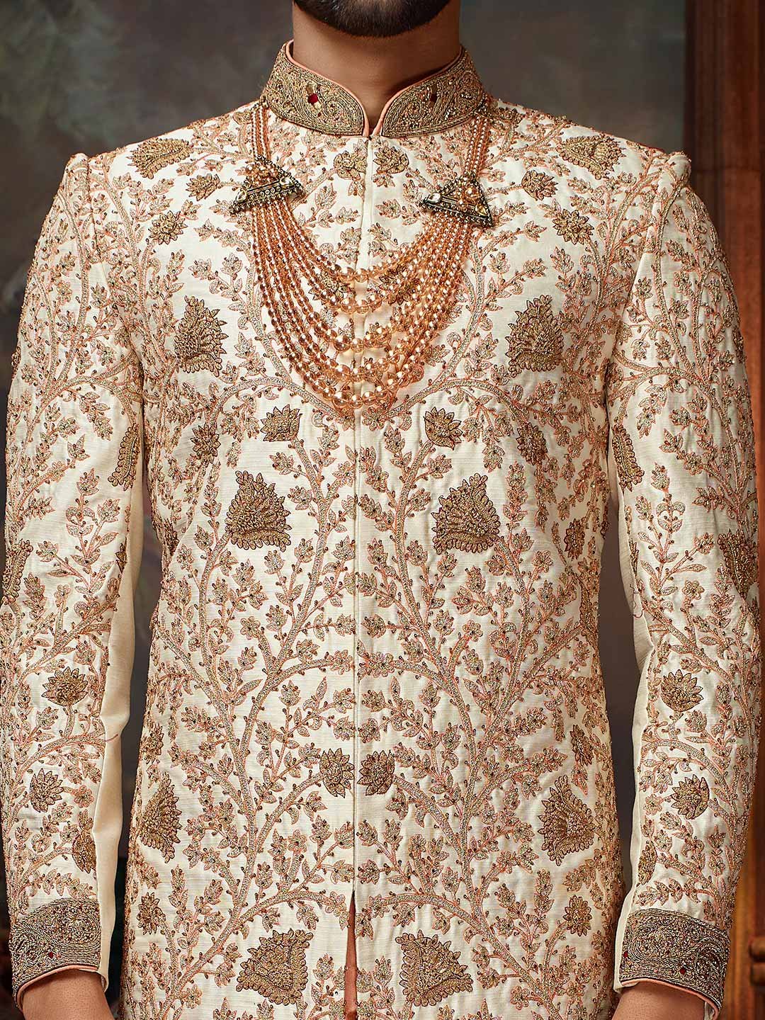 groom sherwani necklace