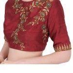 Maroon embroidery blouse