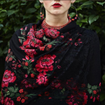 Black Color Fully Hand Embroidered Woolen Shawls